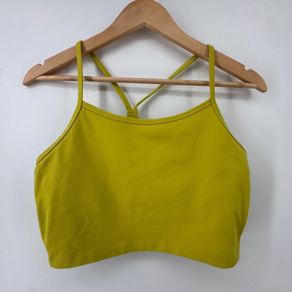 OFFLINE by Aerie The Hugger Recharge Sports Bra Tank Chartreuse Green Medium
